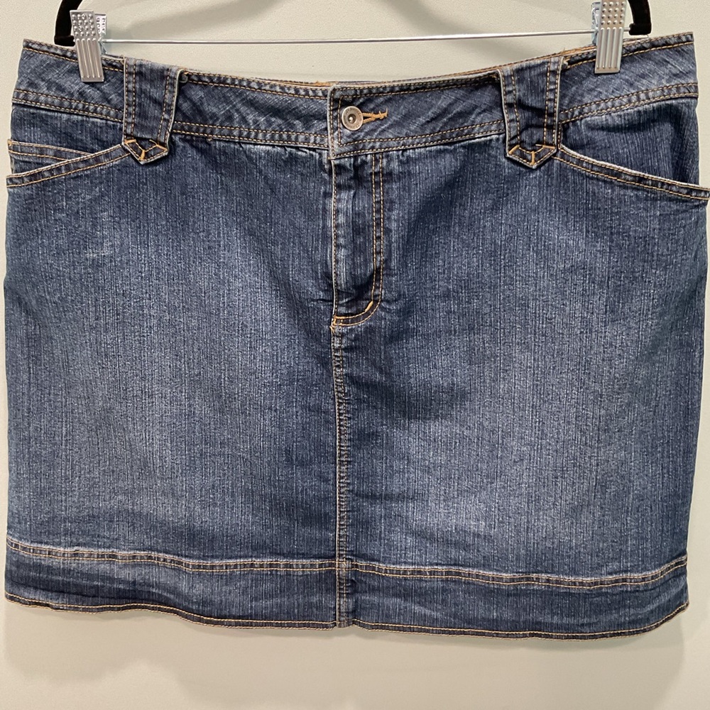 St. John's Bay Women’s  Dark Blue Denim Skirt